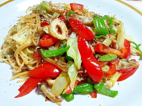 焼きそば風☆醤油麹スパゲティ